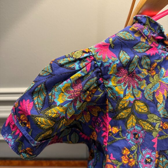 Sugarlips Floral Print Ruffle Sleeve Blouse Large - Picture 2 of 6